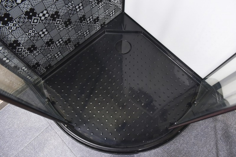 Душевая кабина черная 90x90см без гидромассажа Esbano ESKBB90CR
