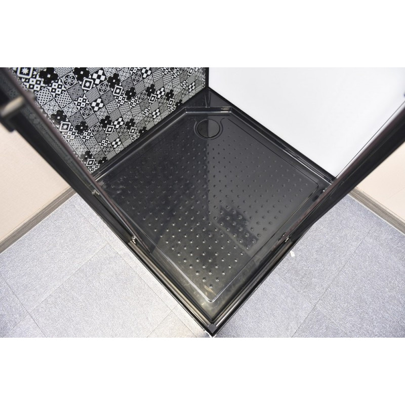 Душевая кабина черная 90x90см без гидромассажа Esbano ESKBB90CKR