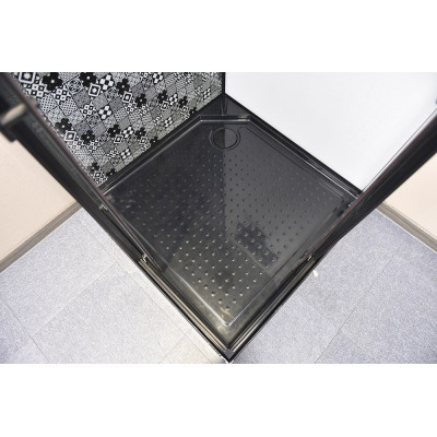 Душевая кабина черная 100x100см без гидромассажа Esbano ESKBB100CKR
