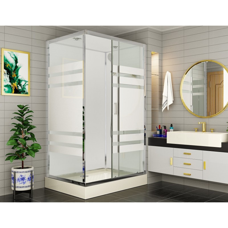 Душевая кабина хром 100x80см без гидромассажа Esbano ESKE108CKR
