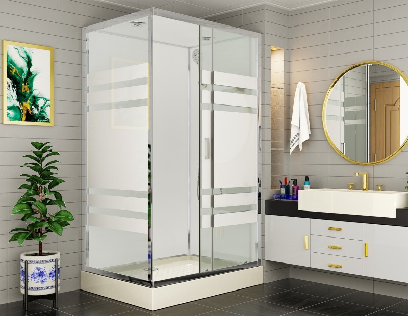 Душевая кабина хром 120x90см без гидромассажа Esbano ESKE129CKR
