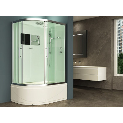 Душевая кабина хром 120x90см правая без гидромассажа Esbano ESKB129CRBR
