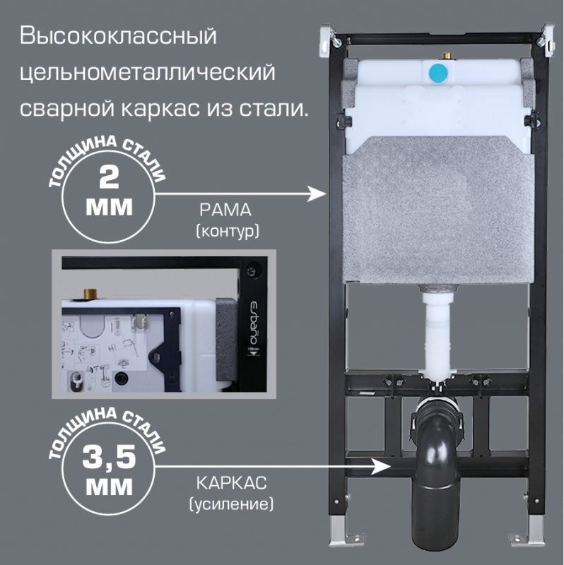Инсталляция для подвесного унитаза Esbano ESINFRAM