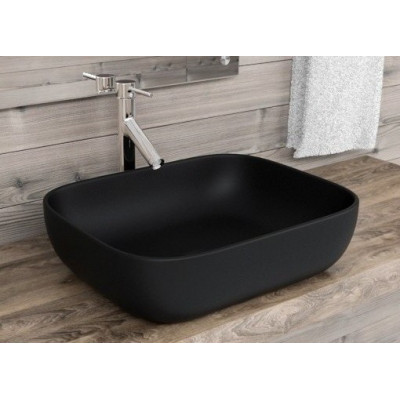 Раковина накладная черная 45x32см Esbano ESRNMARTSMB