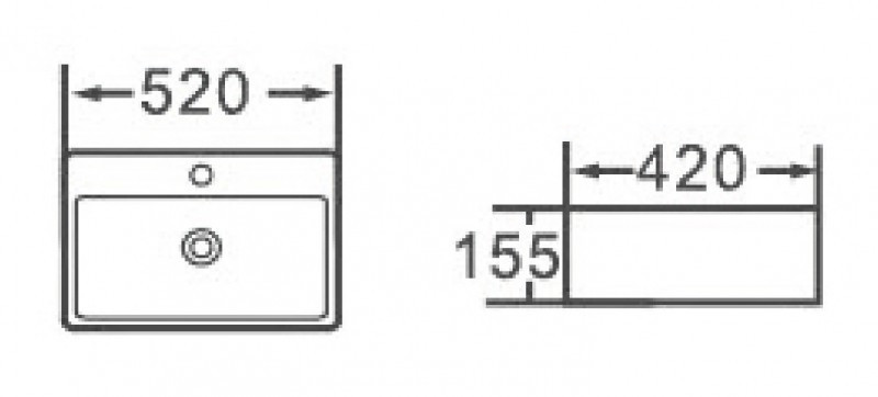 Раковина накладная черная 52x42см Esbano ESRNCIRC52MB