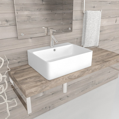 Раковина накладная белая 52x42см Esbano ESRNCIRC52W