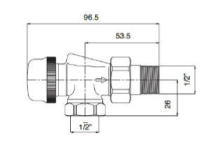 Клапан радиаторный осевой 1/2" Valtec