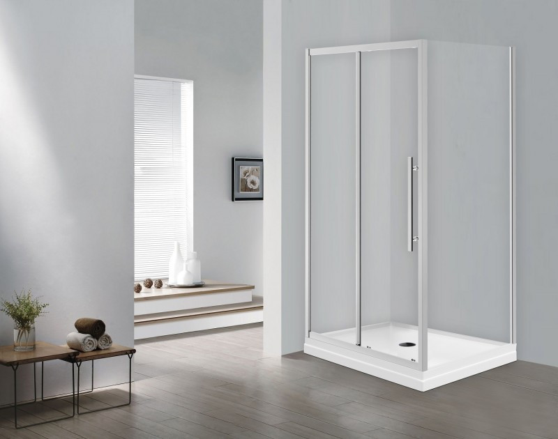 Душевой уголок без поддона хром 120x80см Esbano ESOGF128PSC