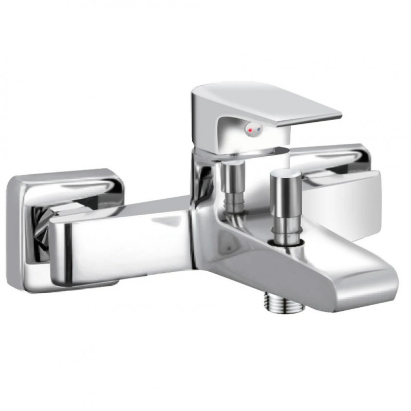 Смеситель для ванны с ручным душем хром AQUAme Prato AQMP6122