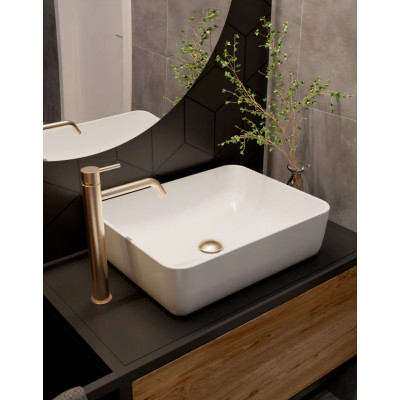 Смеситель для раковины высокий золото AQUAme Siena AQM6214BG