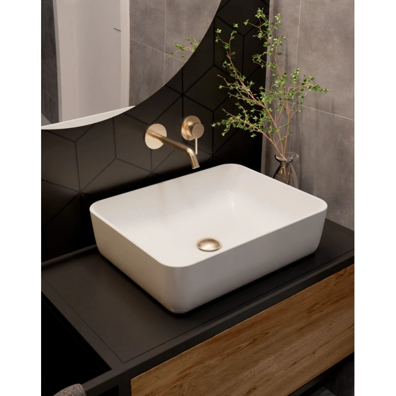 Смеситель для раковины встраиваемый золото матовое AQUAme Siena AQM6215BG