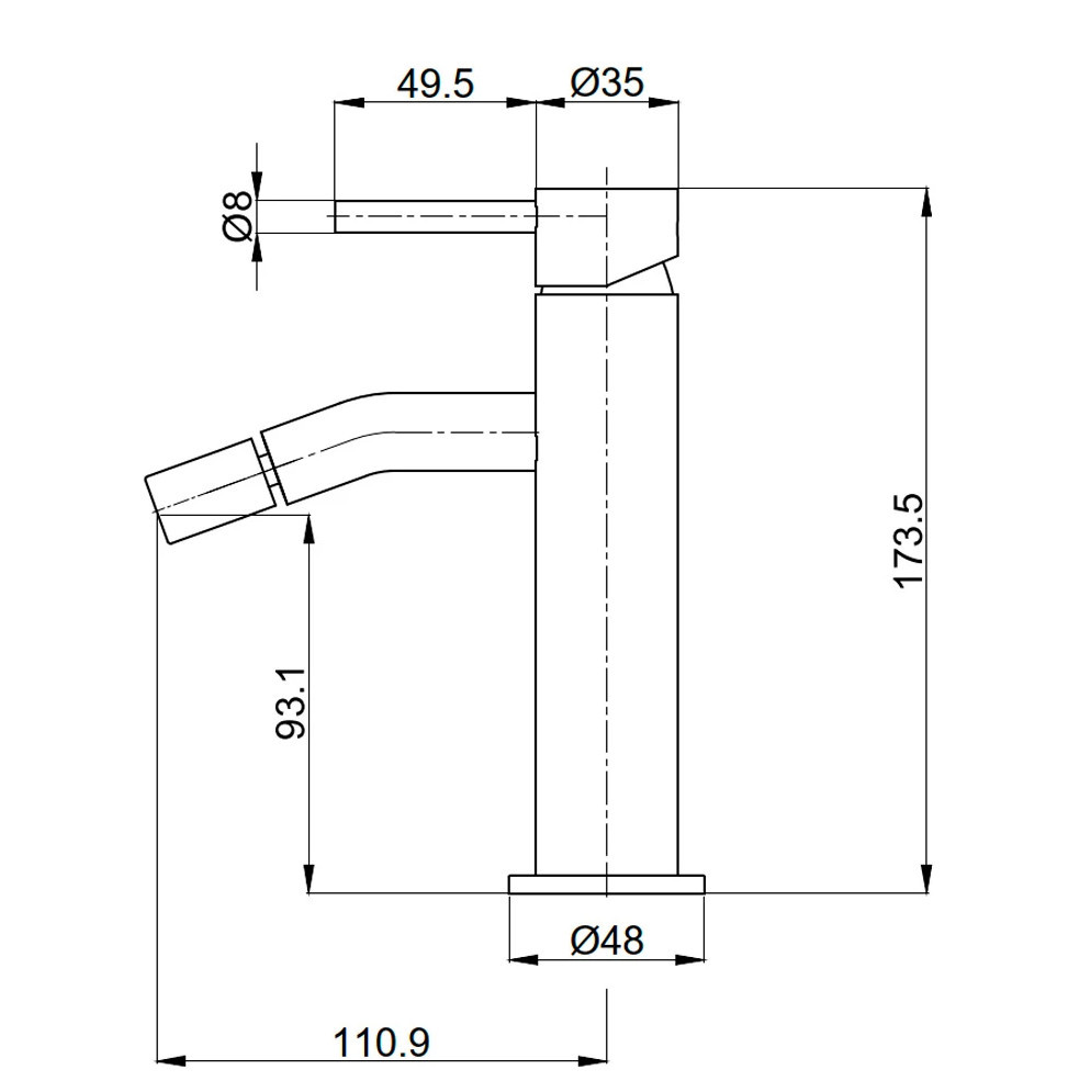 Смеситель для биде хром AQUAme Siena AQM6216CR
