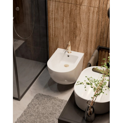 Смеситель для биде золото матовое AQUAme Siena AQM6216BG