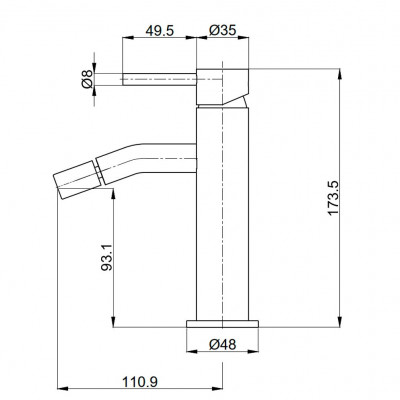 Смеситель для биде золото AQUAme Siena AQM6216GG
