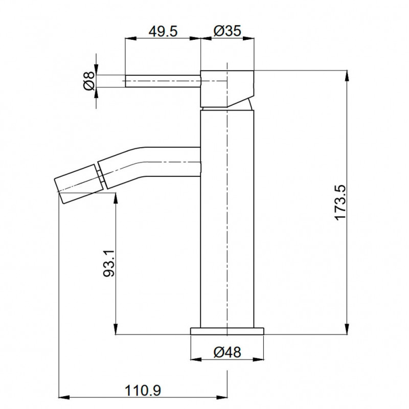 Смеситель для биде золото AQUAme Siena AQM6216GG