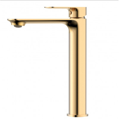 Смеситель для раковины высокий золото AQUAme Monza AQM6314BG