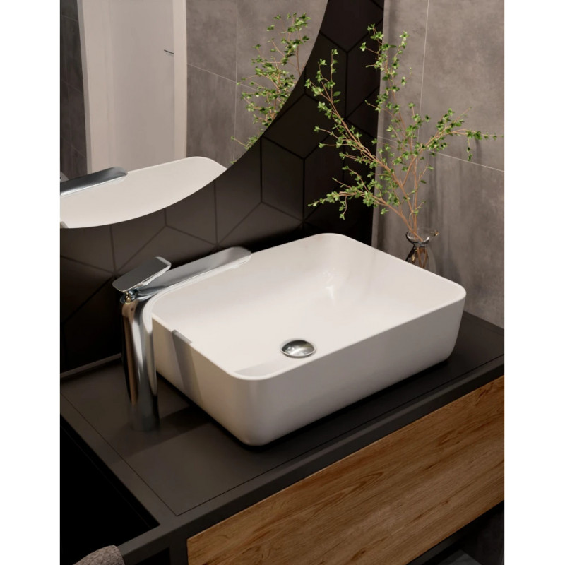 Смеситель для раковины высокий хром AQUAme Como AQM6514CR