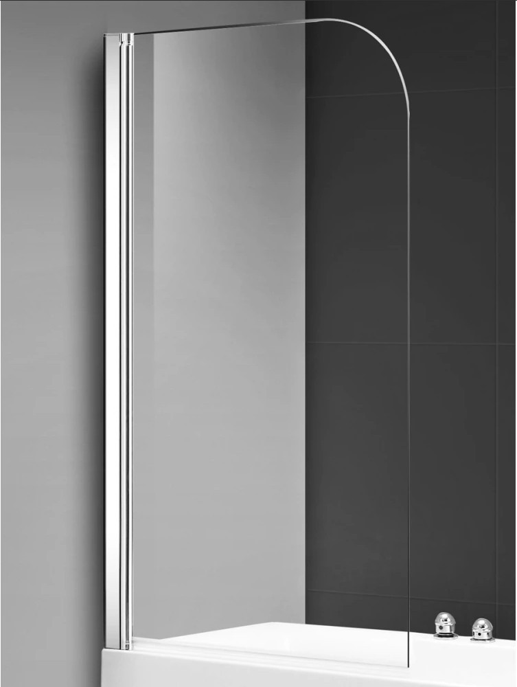 Душевая шторка на ванну 80х140см хром AQUAme AQM2851