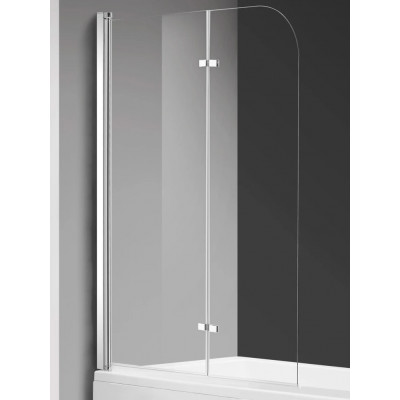Душевая шторка на ванну 120х140см хром AQUAme AQM2852B