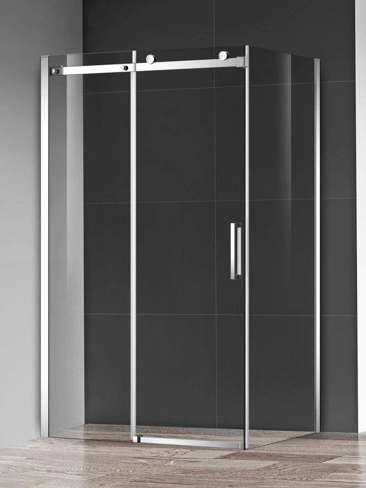 Душевая дверь хром 100x195см AQUAme AQM4201F-10
