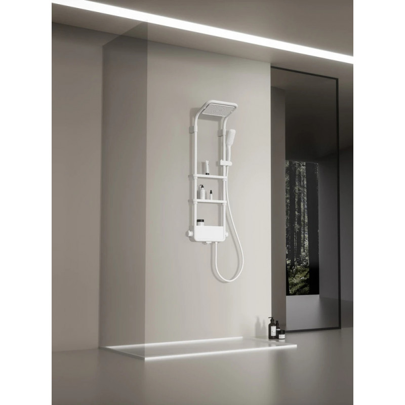 Душевая система с термостатом белая AQUAme AQM8003W