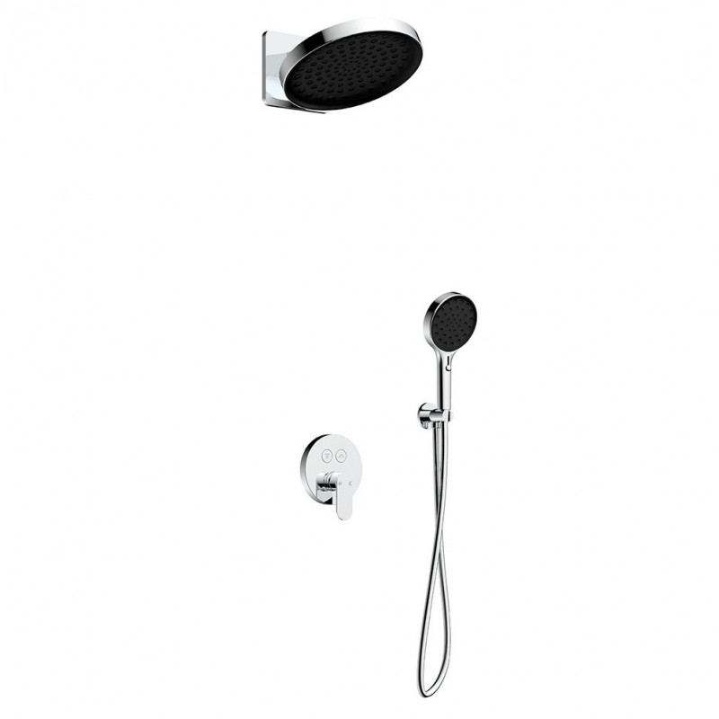 Душевая система со смесителем встраиваемая хром AQUAme AQM8402CR