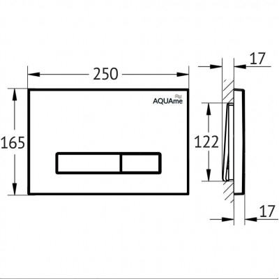 Клавиша смыва для инсталляции черная AQUAme AQM4103B