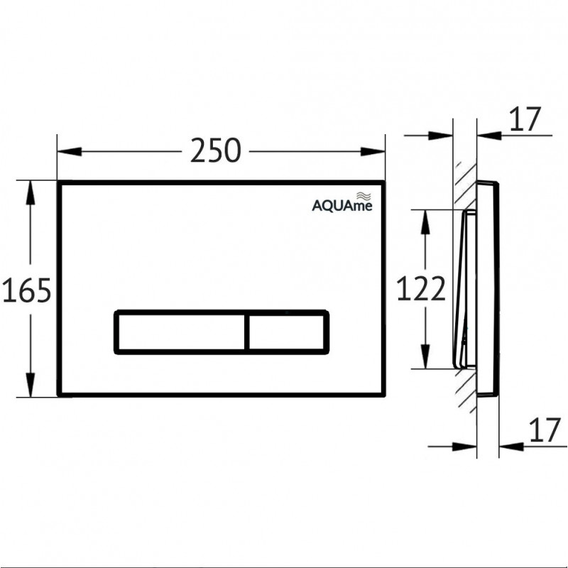 Клавиша смыва для инсталляции белая AQUAme AQM4103W