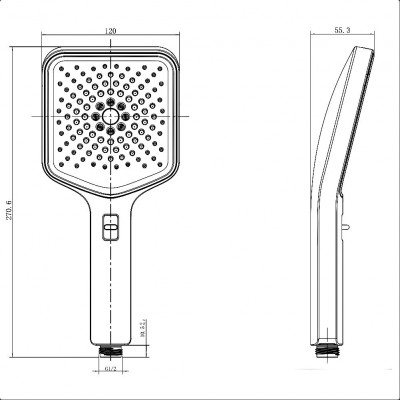 Душевая лейка хром AQUAme AQM8502CR