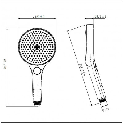 Душевая лейка хром AQUAme AQM8504CR