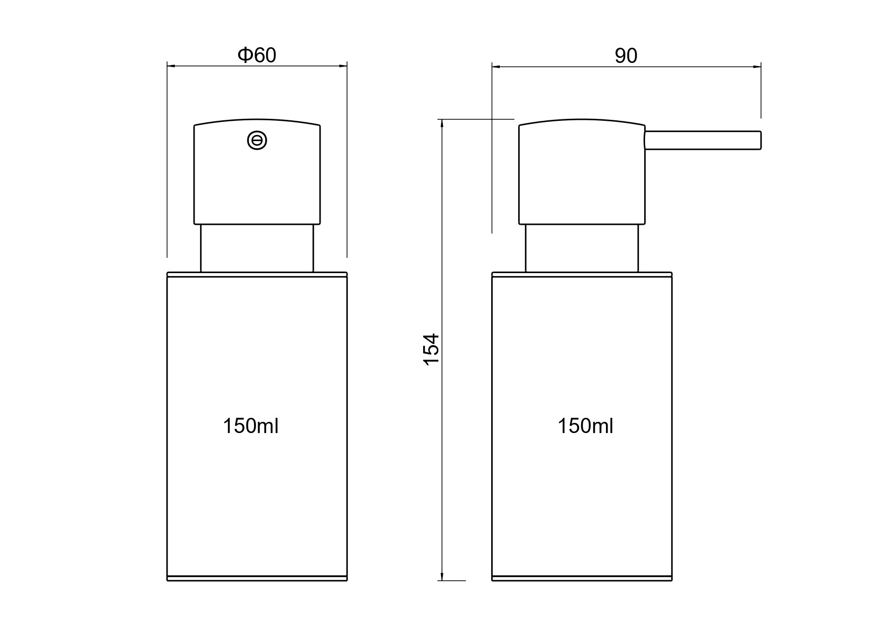 Дозатор для жидкого мыла настольный черный Aquatek Оберон AQ4229MB