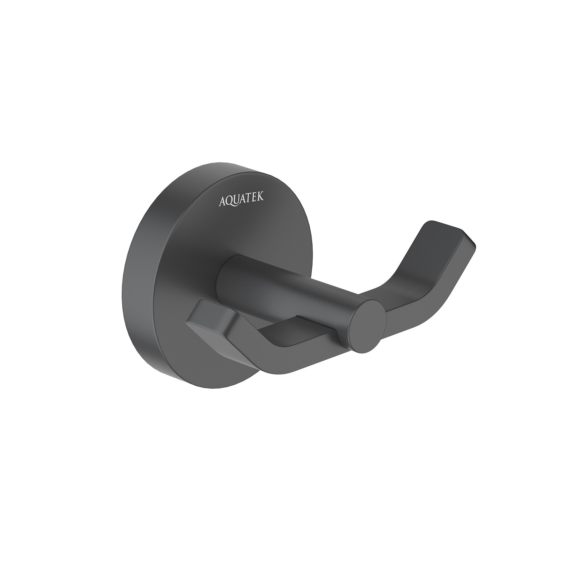 Крючок двойной настенный черный Aquatek Бетта AQ4602MB