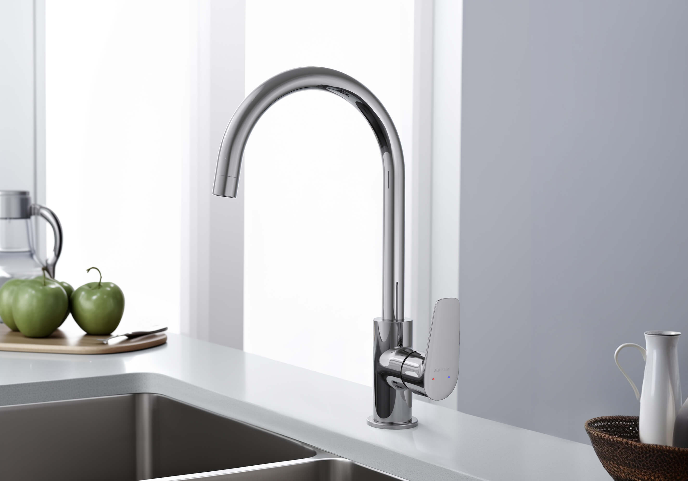 Смеситель для кухни хром Aquatek Бетта AQ1182CR