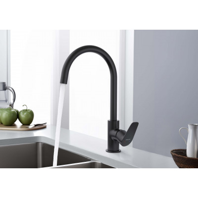Смеситель для кухни черный Aquatek Бетта AQ1182MB