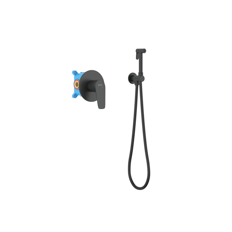 Смеситель с гигиеническим душем черный Aquatek Бетта AQ1119MB