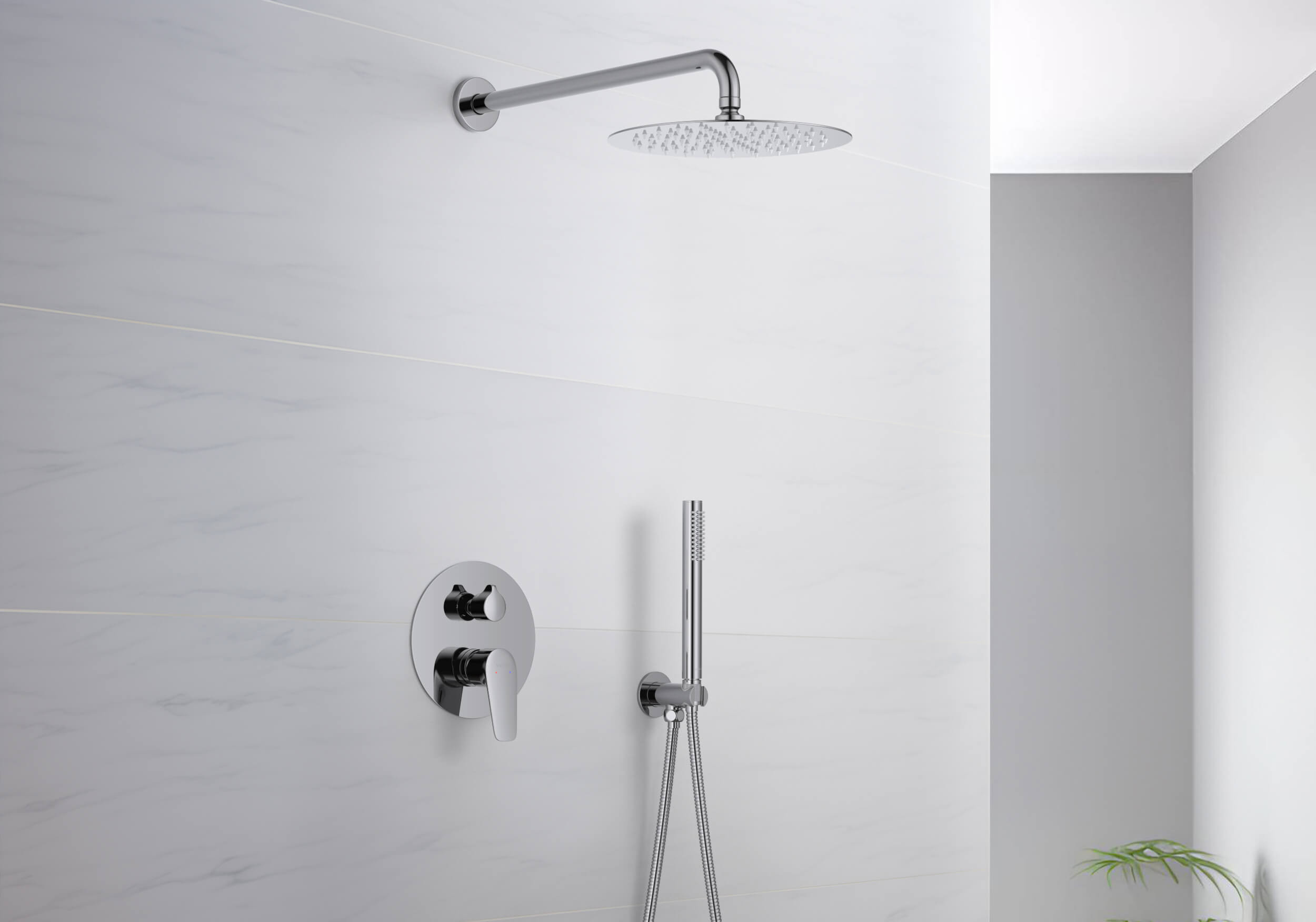 Комплект для душа хром Aquatek Оберон AQ1172CR