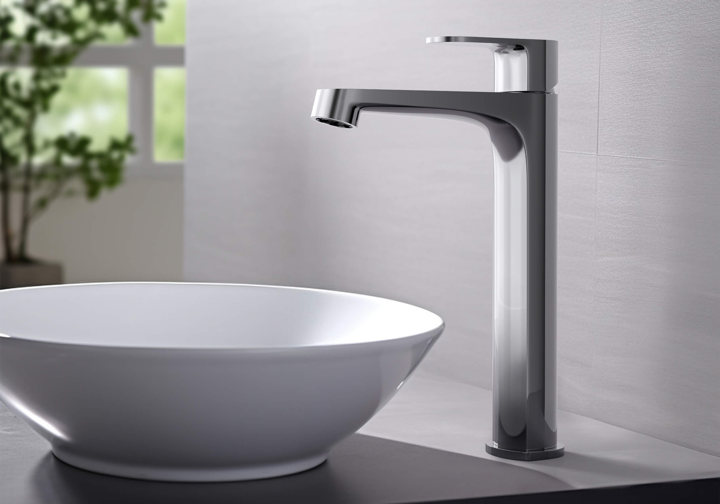 Смеситель для раковины высокий хром Aquatek Оберон AQ1204CR