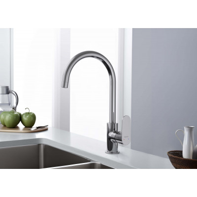 Смеситель для кухни хром Aquatek Оберон AQ1282CR