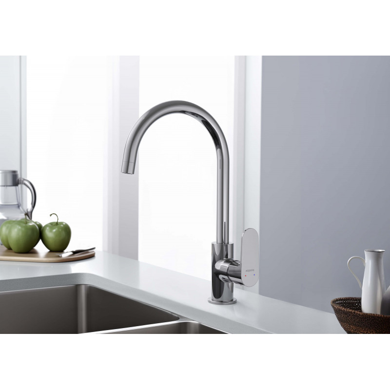 Смеситель для кухни хром Aquatek Оберон AQ1282CR