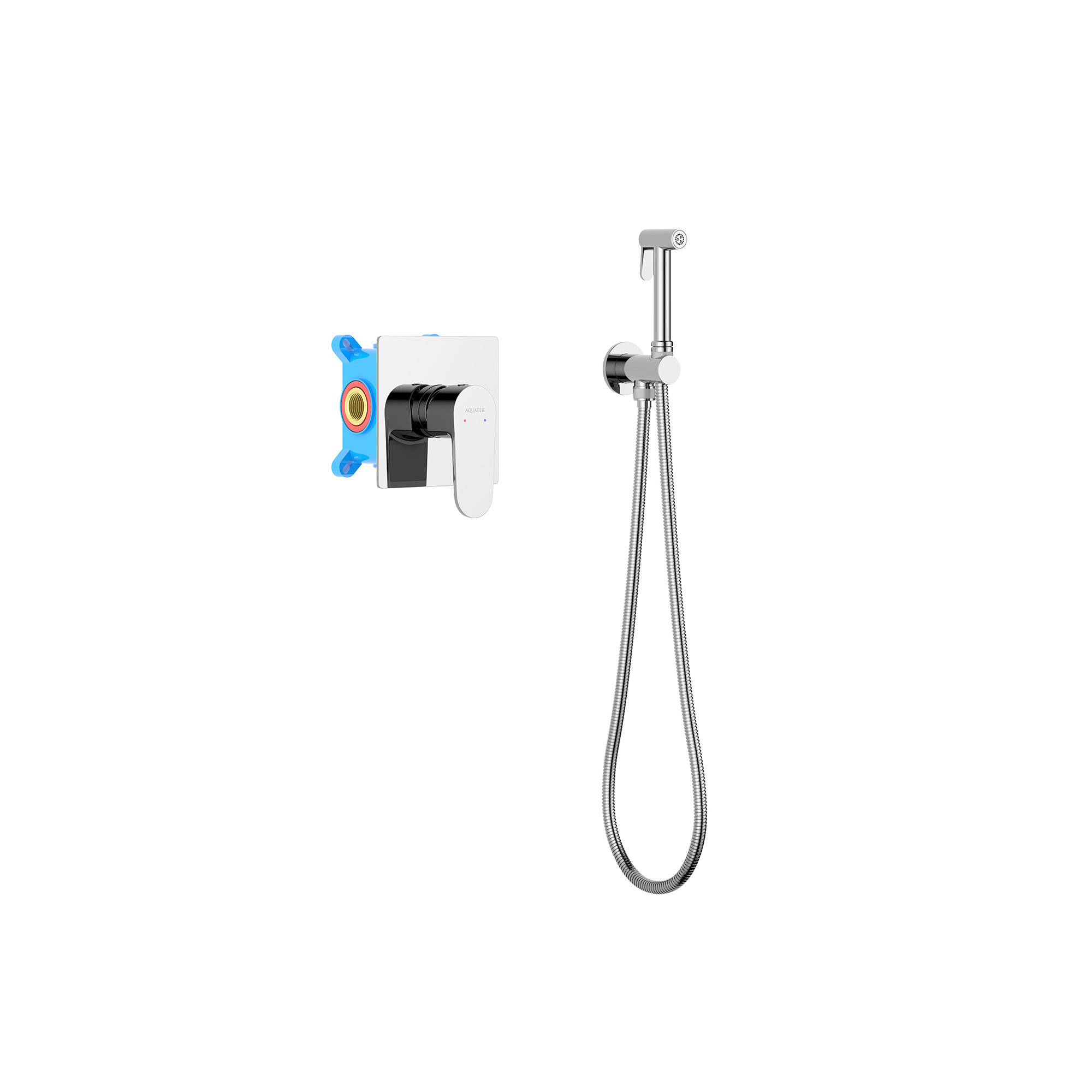 Смеситель с гигиеническим душем хром Aquatek Оберон AQ1219CR