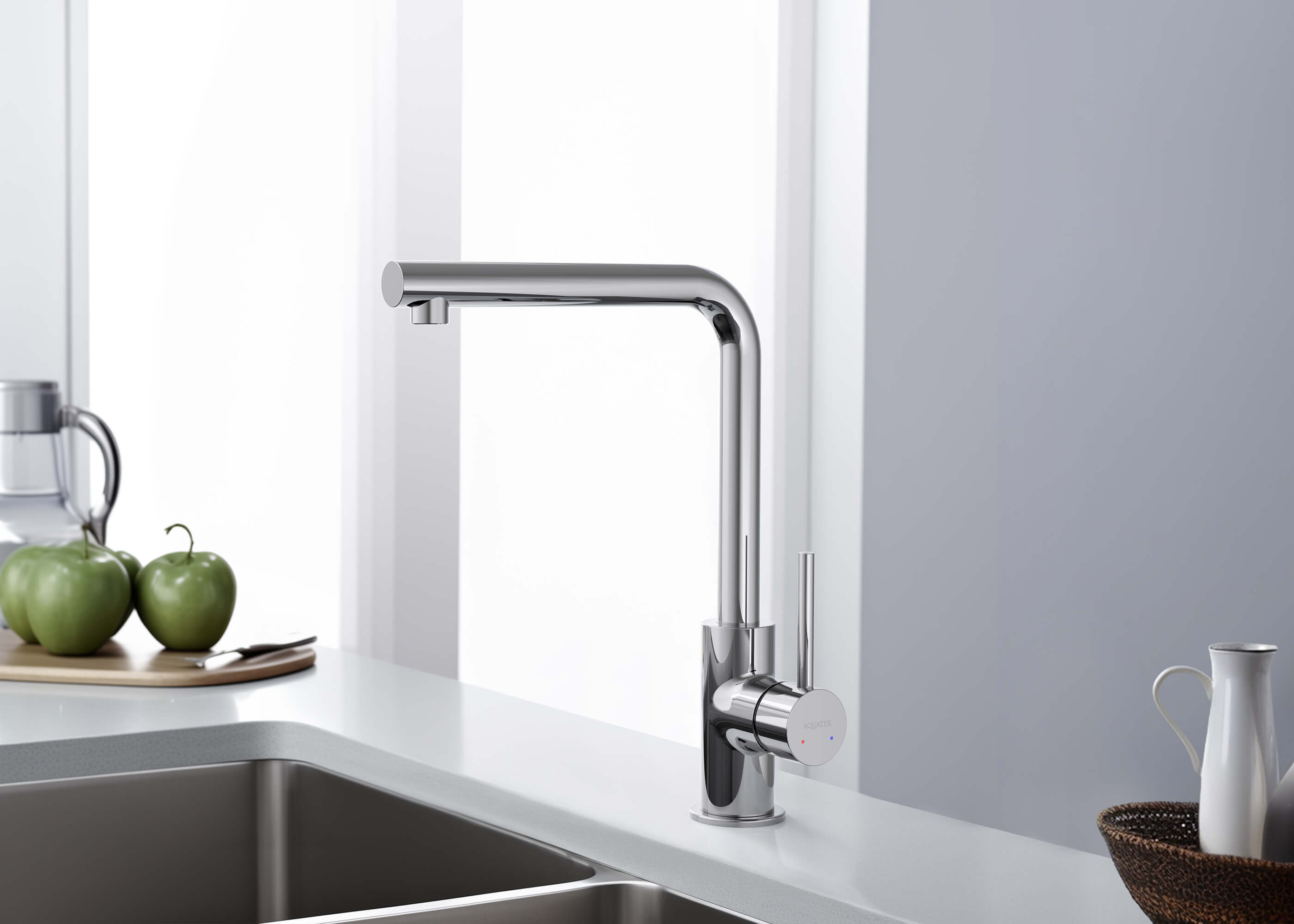 Смеситель для кухни хром Aquatek Европа AQ1380CR