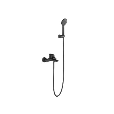 Смеситель для ванны с ручным душем черный Aquatek Лира AQ1449MB