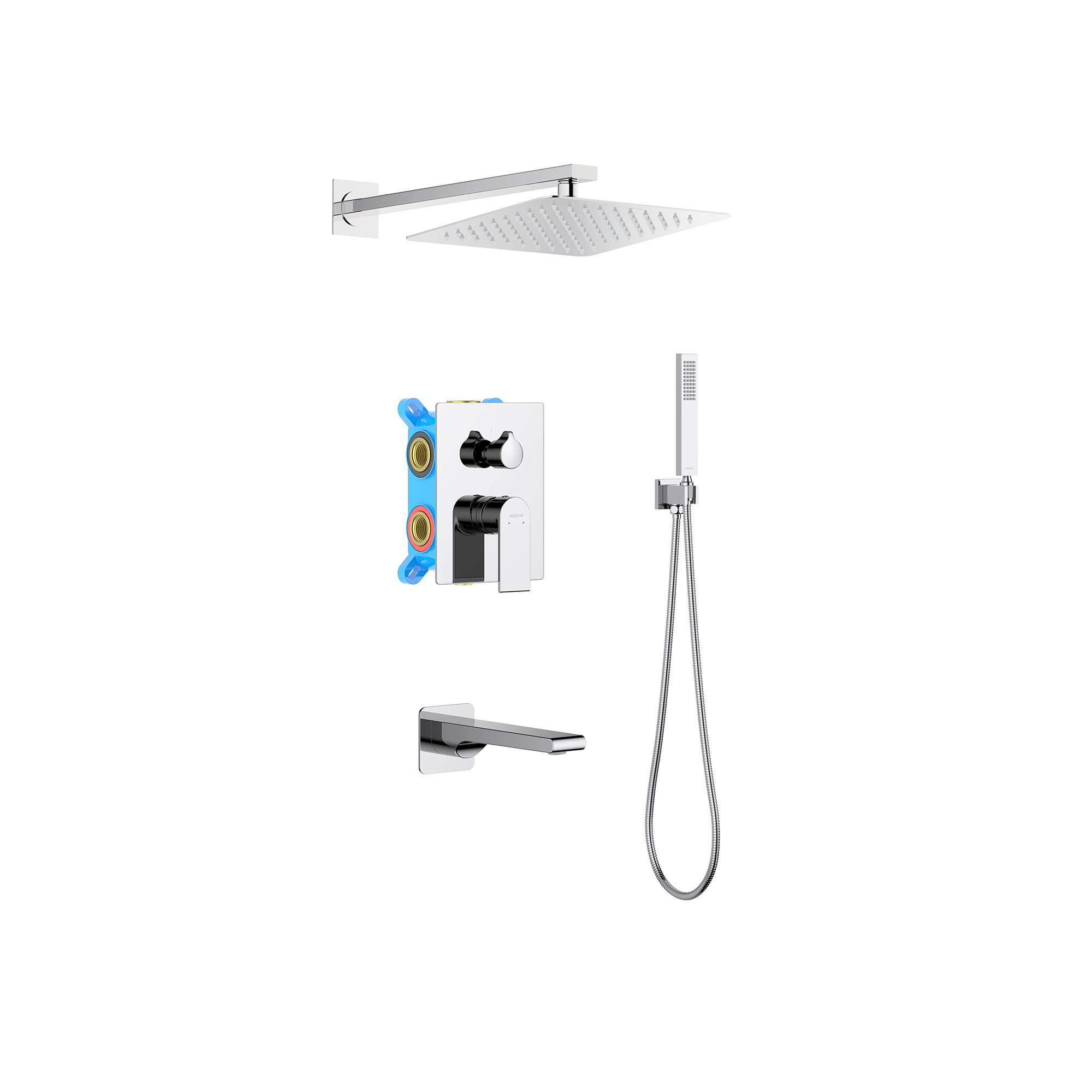 Комплект для душа хром Aquatek Лира AQ1473CR