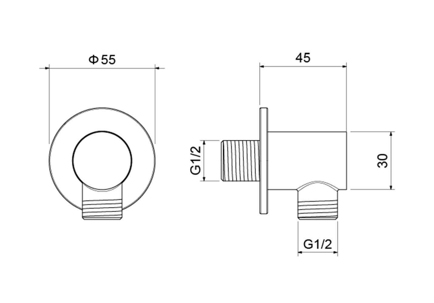Шланговое подключение хром Aquatek AQ2456CR