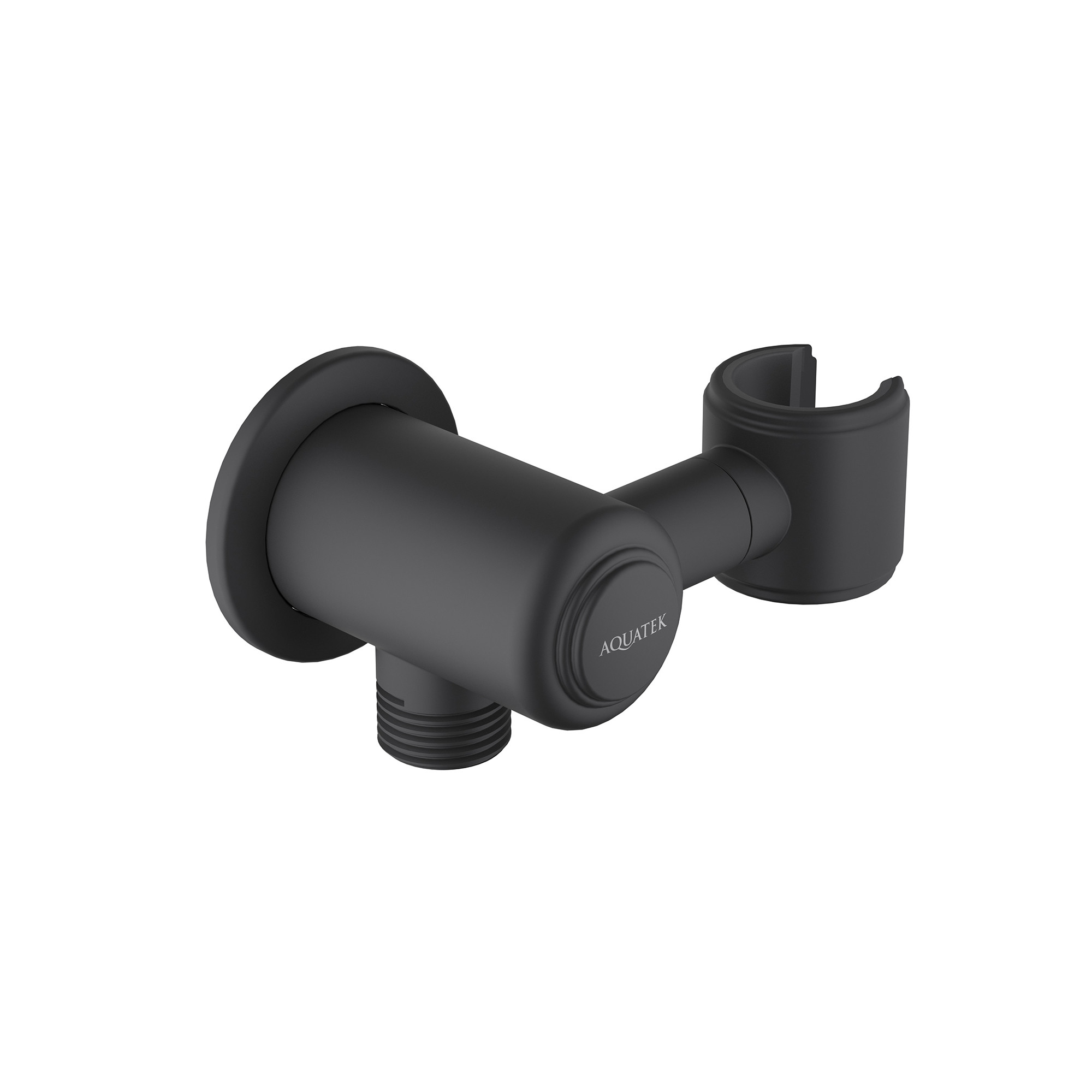 Шланговое подключение с держателем черное Aquatek Классик AQ2462MB