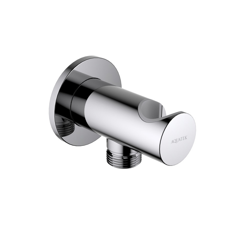 Шланговое подключение с держателем хром Aquatek AQ2464CR
