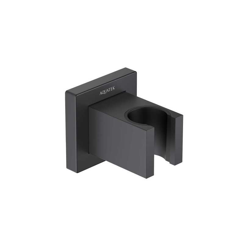 Держатель ручного душа настенный черный Aquatek AQ2401MB