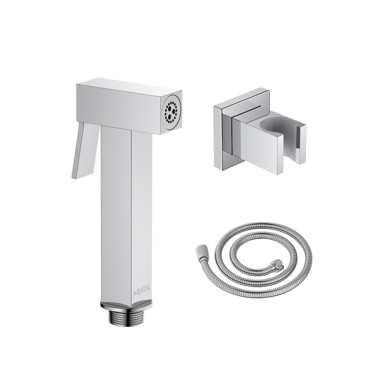 Гигиенический душ с держателем и шлангом хром Aquatek AQ2053CR