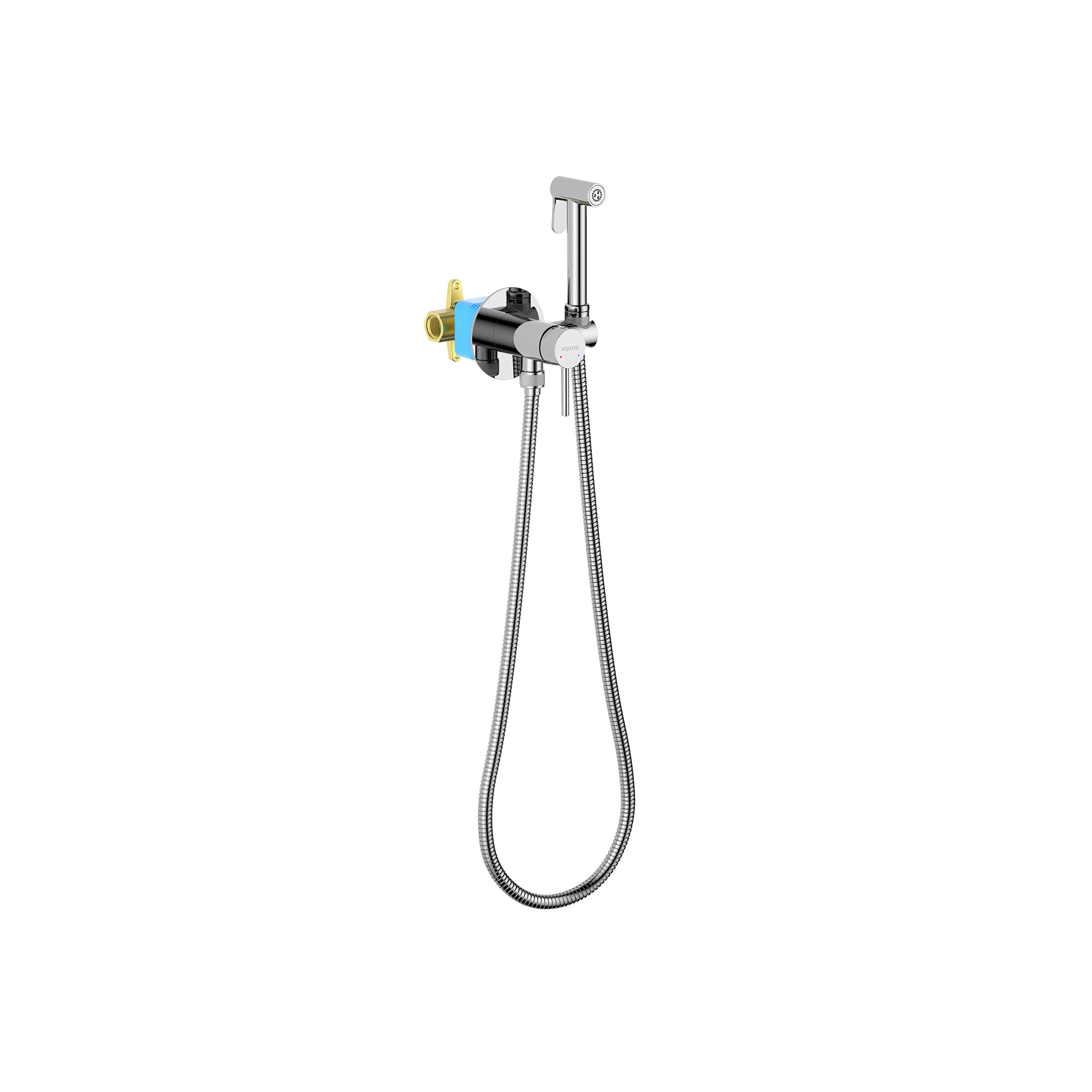 Гигиенический душ со смесителем и шлангом хром Aquatek Европа AQ1021CR
