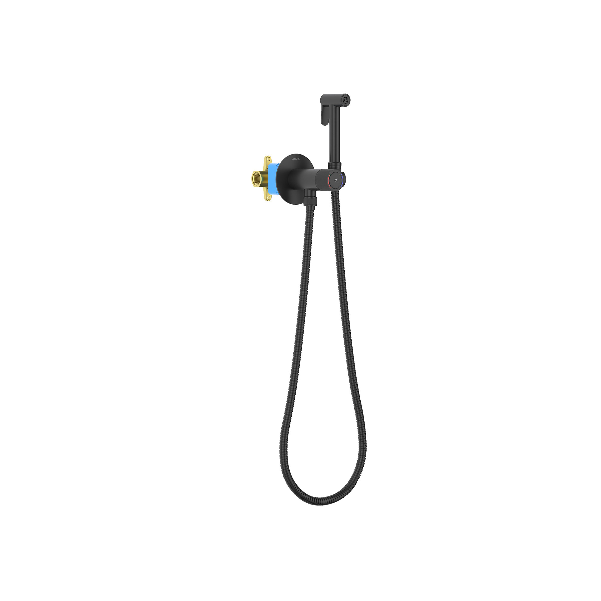 Гигиенический душ со смесителем и шлангом черный Aquatek Бетта AQ1023MB